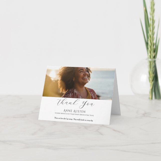 Folded Funeral Thank You Card  (Front)