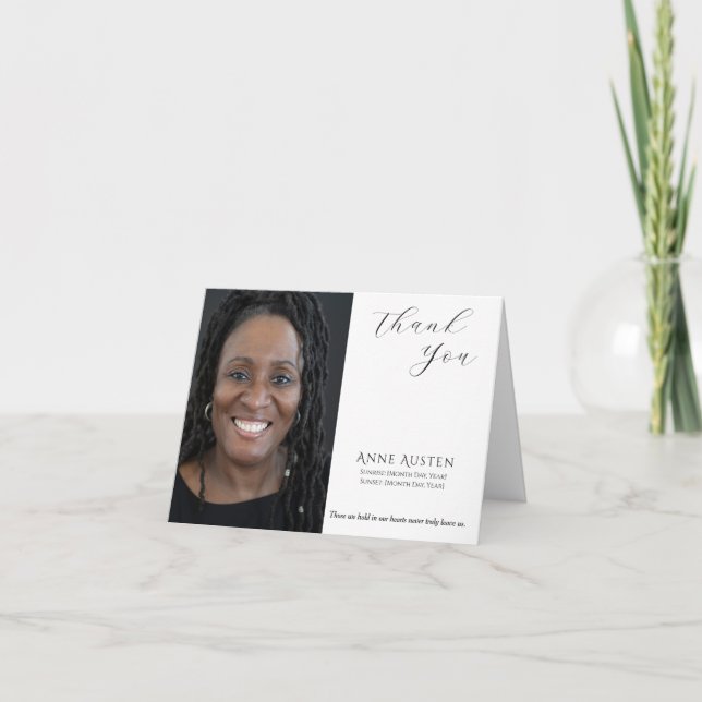 Folded Funeral Thank You Card – With Gratitude (Front)