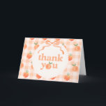 Folded Gingham Peach Thank You Card<br><div class="desc">Folded Gingham Peach Thank You Card</div>