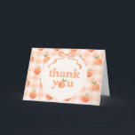 Folded Gingham Peach Thank You Card<br><div class="desc">Folded Gingham Peach Thank You Card</div>