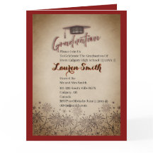 Folded Graduation Party Invitation