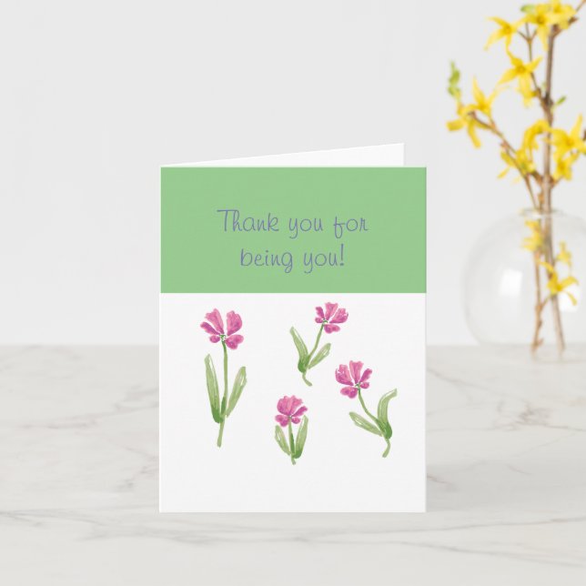 Folded Greeting Card (Yellow Flower)