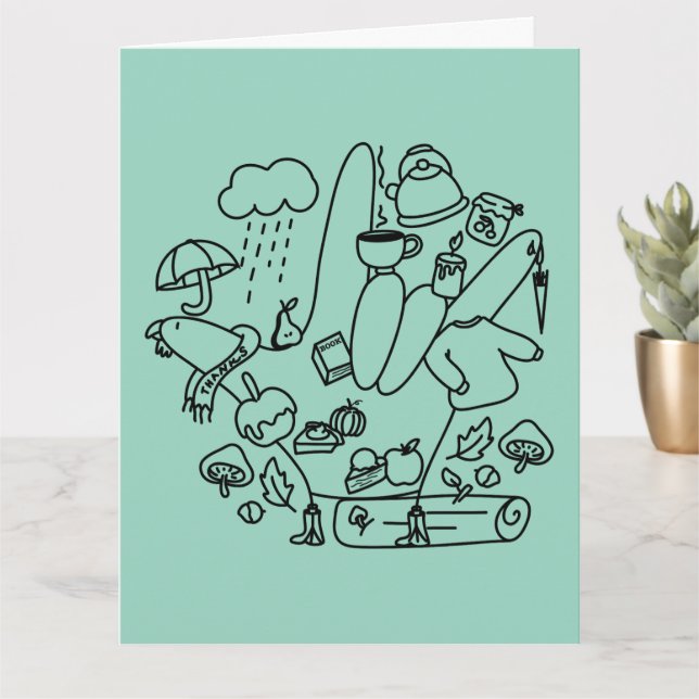 Folded Greeting Card (Small Plant)