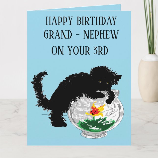 Folded Greeting Card : 3rd Birthday Grand Nephew (Front)