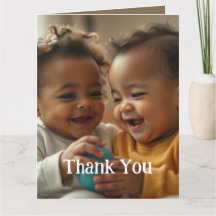 Folded Greeting Card Add Two Photos and Text