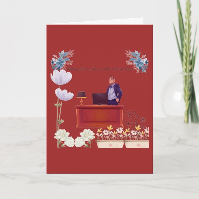 Folded Greeting Card deep red (Front)