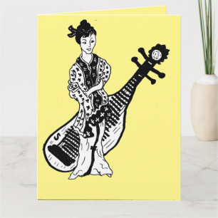 Folded Greeting Card : GEISHA GIRL
