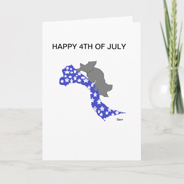 Folded Greeting Card HAPPY 4TH OF JULY (Front)