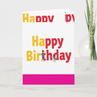 Folded Greeting Card HAPPY BIRTHDAY 