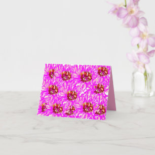Folded Greeting Card : Pink Gerber Daisies