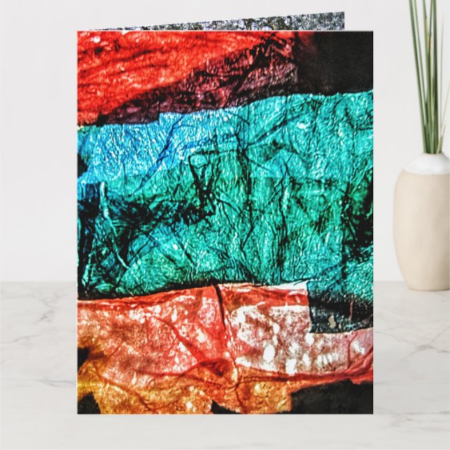 Folded Greeting Card Recycled plastic photo print (Front)