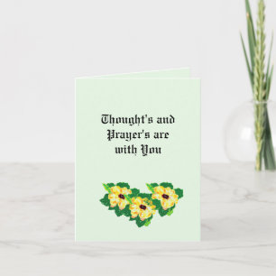 Folded Greeting Card : Thoughts & Prayers