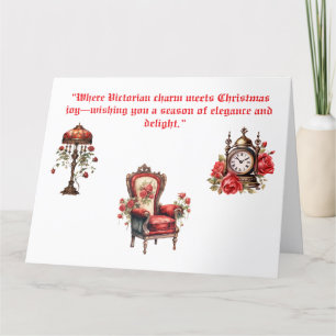 Folded Greeting Card- Victorian Christmas Card