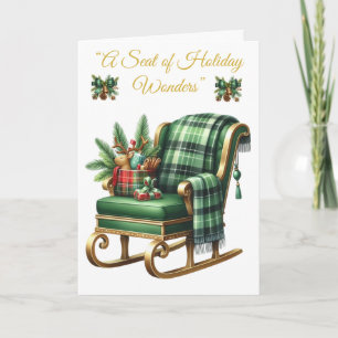 Folded Greeting Card-Victorian Xmas Splendor Card