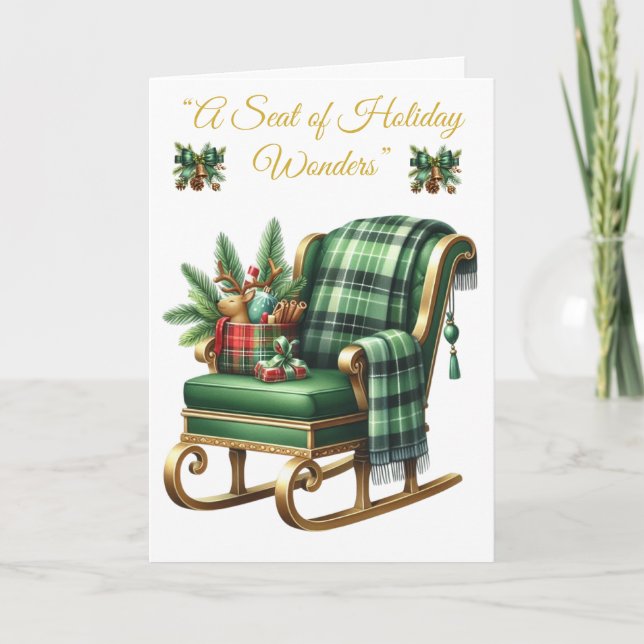 Folded Greeting Card-Victorian Xmas Splendour Card (Front)