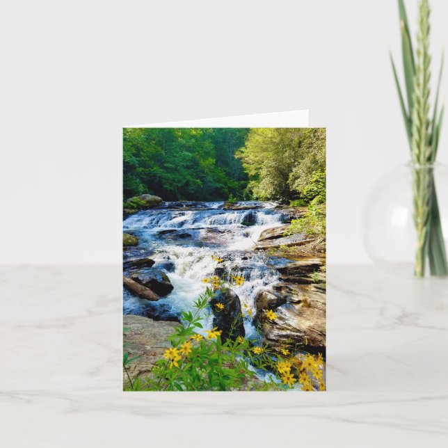Folded greeting card with nature motif (Front)