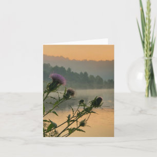 Folded greeting card with nature theme