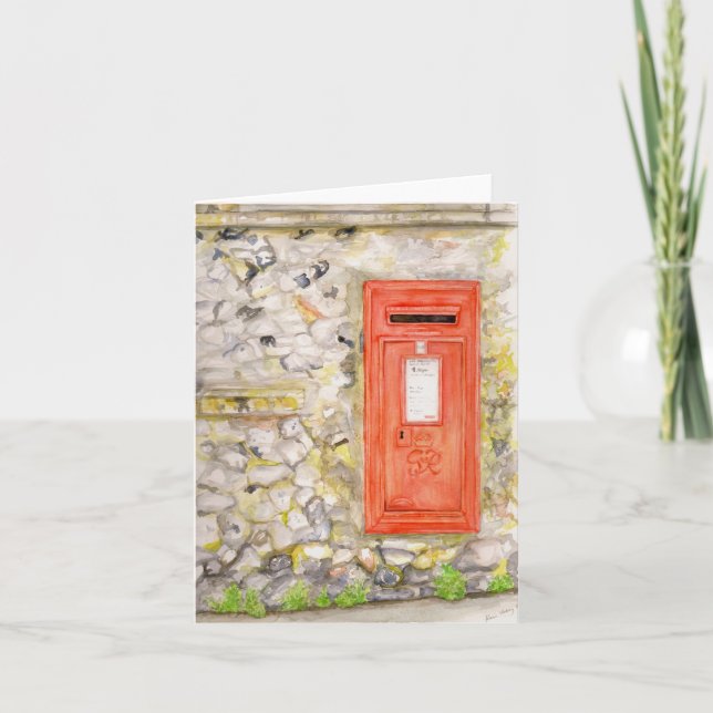 Folded greeting card with watercolor (Front)