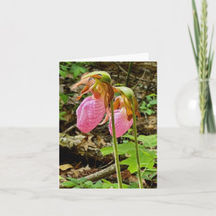 Folded greeting card with wildflower motif