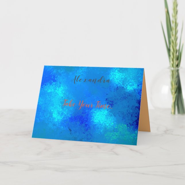 Folded Greeting Card with your photo and text (Front)