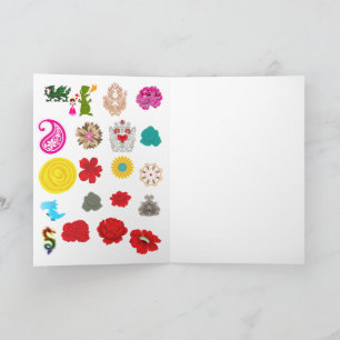 Folded Greeting Cards   Floral Dragon Art