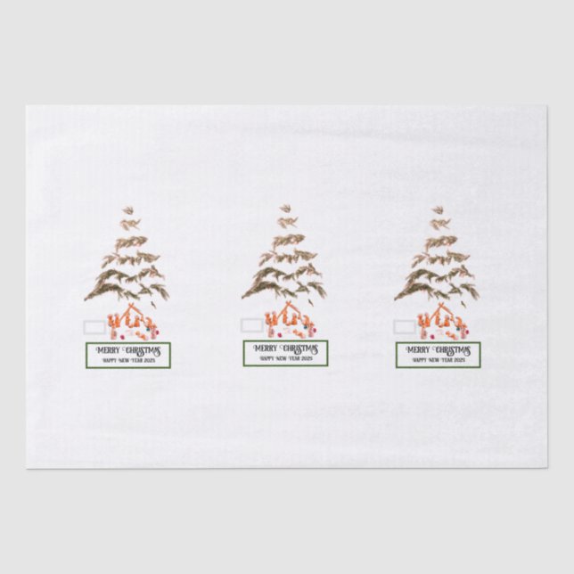 Folded Greeting  Tissue Paper (Front)