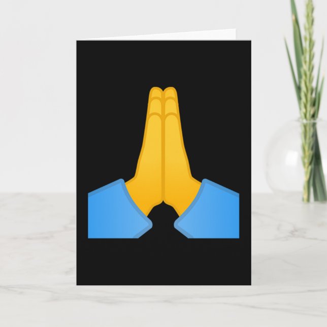 Folded Hands Emoji Card (Front)