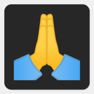 Folded Hands Emoji Square Sticker