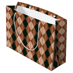 Folded Harlequin, Brown-Black-GIFT BAG L