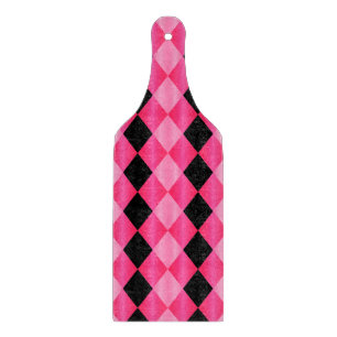 Folded Harlequin,Pink-Black-CUTTING BOARD PADDLE
