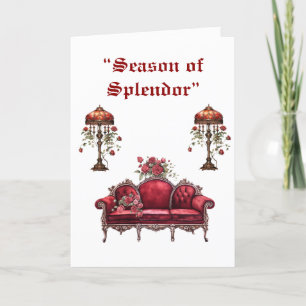 Folded Holiday Card-Elegant Victorian Christmas