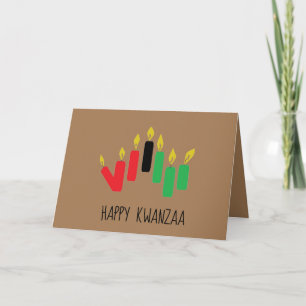 Folded Holiday Card : HAPPY KWANZAA