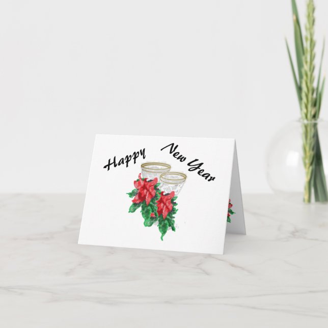 Folded Holiday Card : Happy New Year (Front)