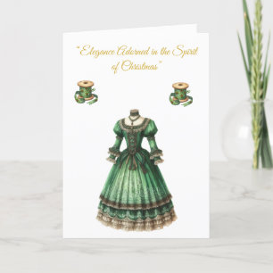 Folded Holiday Card-Victorian Xmas Splendour Card