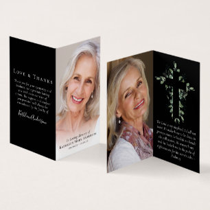 Folded In Loving Memory Memorial Prayer Card