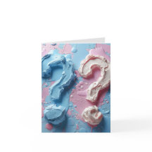 Folded Invitation Gender Reveal Party Custom Text