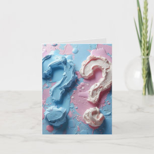 Folded Invitation Gender Reveal Party Custom Text