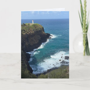 Folded Kilauea Lighthouse Blank Card