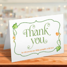 Folded Little Pumpkin Gender Neutral Fall Shower