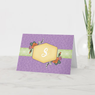 Folded Monogram Note Card