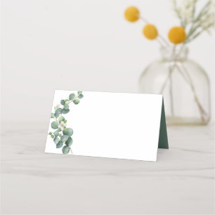 Folded Name Place Card-Greenery Place Card