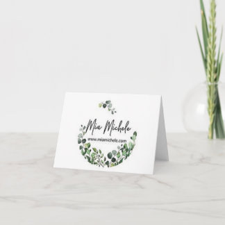 folded note card