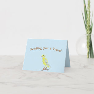 Folded Note Card : Canary