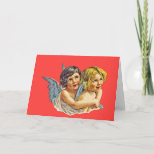 Folded Note Card CHRISTMAS ANGELS CUSTOM NAME