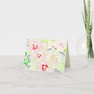 Folded Note Card : Orchid (Orchidaceae)