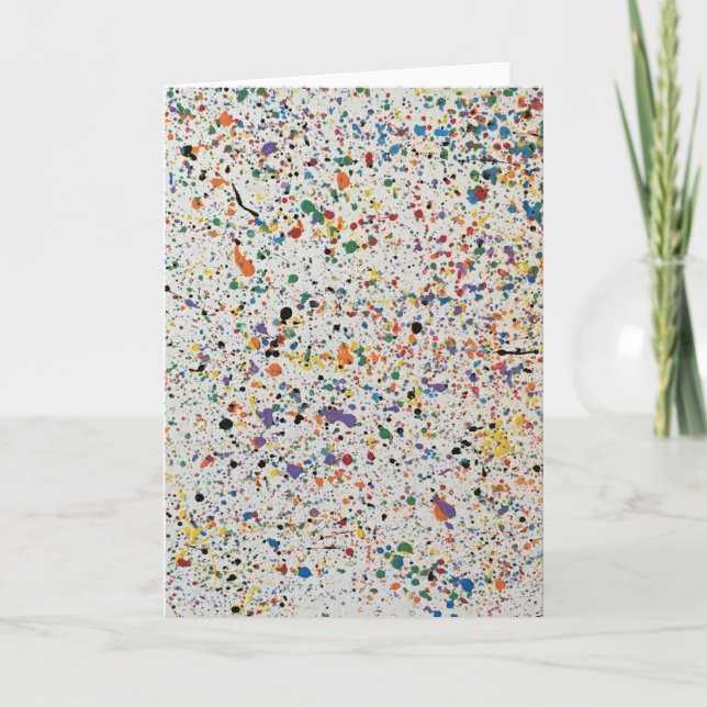 FOLDED NOTECARD - WHITE CONFETTI (Front)