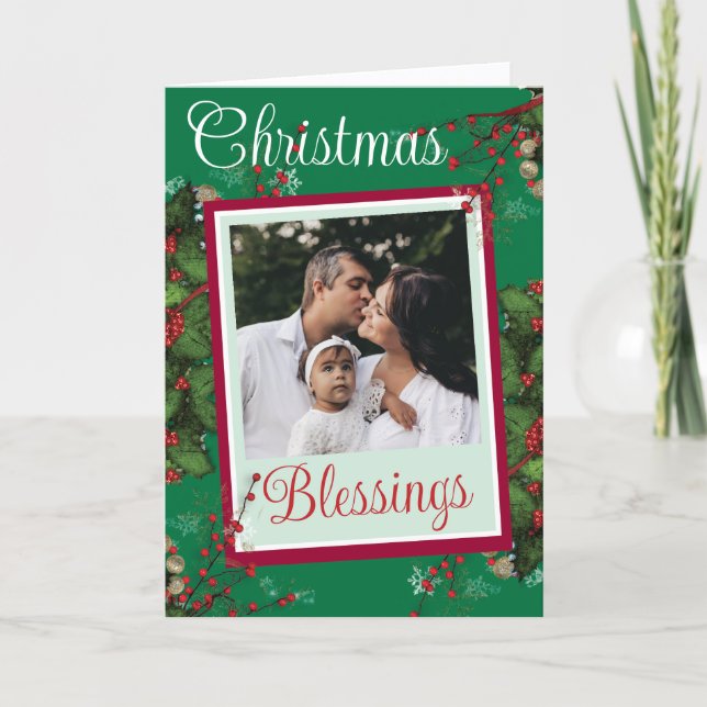 Folded Personalized Christmas Card (Front)