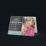 FOLDED PHOTO CHRISTMAS CARD vintage chalkboard<br><div class="desc">Send and extra special message with style and pizzazz this year... Personalized with your details & photos my modern holiday products are sure to stand out from the flurry of greetings your friends and family will receive this season and will make a special memento that will be treasured long after...</div>