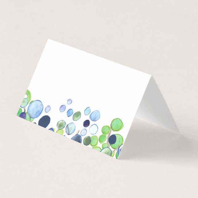 Folded Place Cards - Romantic Forest (Front)