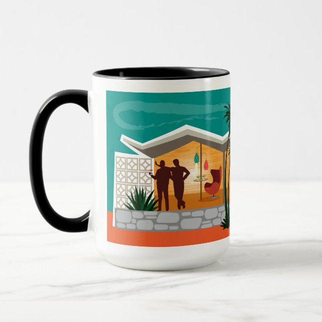 Folded Plate Roof Mid Century House Guys Only Mug (Left)